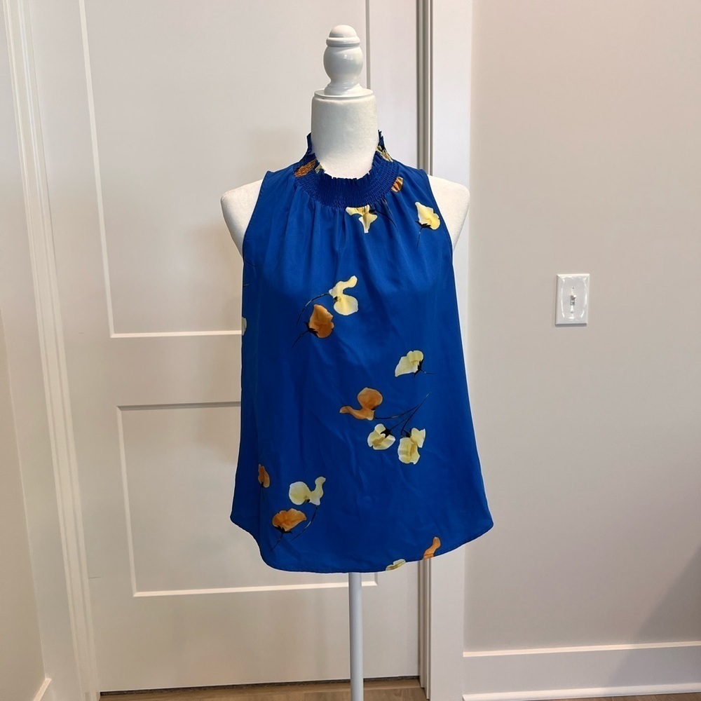 Daniel Rainn Royal Blue Floral Blouse